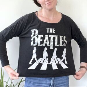 Vintage Official Beatles Crop Long Sleeve Soft Shirt